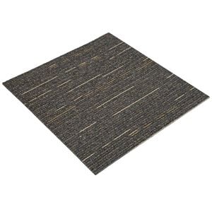 vidaXL Placă de carpetă Bej &icirc;n dungi 50 x 50 cm 4 buc. PP și bitum