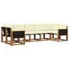 vidaXL Set de canapele de exterior cu pernă 7 pcs Natural și Crem