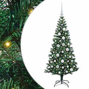vidaXL Pom de Crăciun artificial pre-iluminat cu 150 LED Verde 120 cm