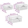 vidaXL Coșuri de depozitare 3 pcs natural 40 x 30 x 18 cm