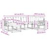 vidaXL Set de canapele de exterior 6 pcs Gri natural și deschis