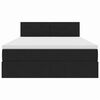 vidaXL Pat cu saltea și LED cu saltea Negru 140 x 200 cm Catifea