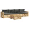 vidaXL Set de canapele de exterior 5 pcs Alb și antracit