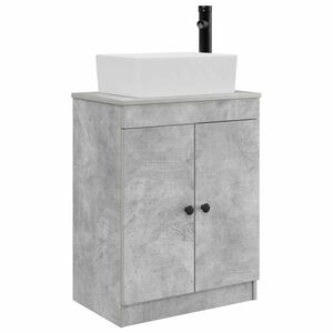 vidaXL Mobilă de baie cu chiuvetă Gri Beton 54 x 35 x 83 cm