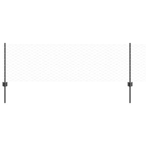 vidaXL Gard hexagonal cu st&acirc;lp 100 x 0,6 m Oțel cu strat de PVC Gri