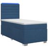 vidaXL Pat boxspring cu saltea albastru 80 x 200 cm Țesătură