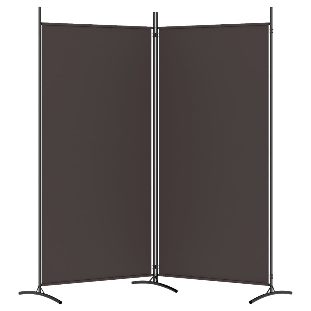 vidaXL Paravan de cameră cu 2 panouri, maro, 175x180 cm, textil
