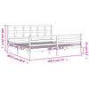vidaXL Cadru de pat cu tăblie Super King Size, lemn masiv
