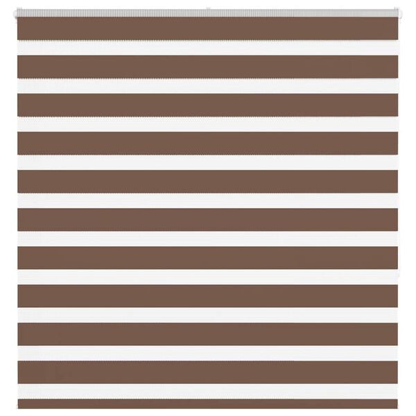 vidaXL Jaluzea tip zebra maro lățime țesătură 145,9 cm poliester