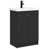 vidaXL Set de mobilier pentru baie Negru 56 x 37,5 x 81 cm