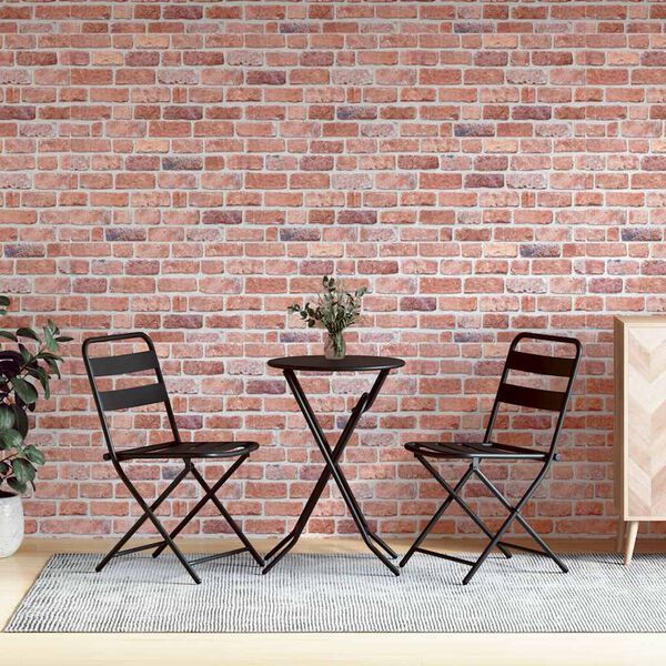 vidaXL Panouri de perete 3D, 10 buc., roșu, 100x50 cm, EPS