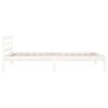 vidaXL Cadru de pat, alb, 100x200 cm, lemn masiv de pin