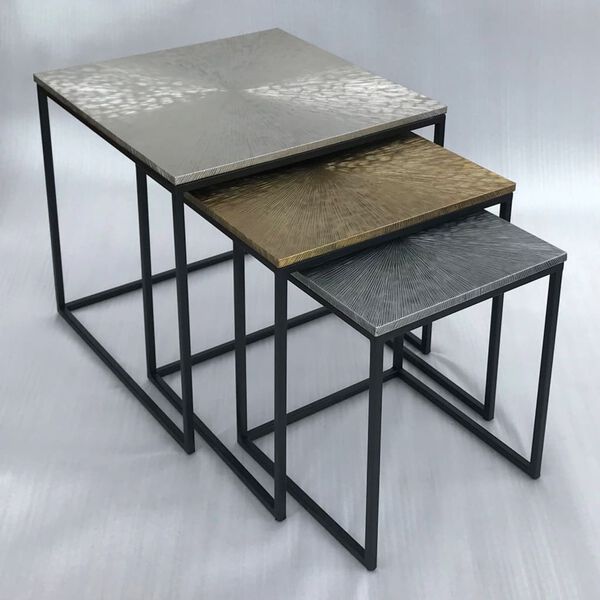 HSM Collection Set măsuțe de cafea "Fletcher", 3 piese, pătrat