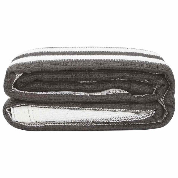 vidaXL Covor cort, antracit și alb, 400x400 cm, HDPE