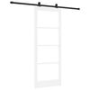 vidaXL Ușă glisantă ORKDAL Alb 83 x 211 cm Lemn masiv de pin și sticlă