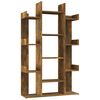 vidaXL Bibliotecă, stejar fumuriu, 86x25,5x140 cm, lemn prelucrat