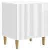 vidaXL Dulap de noapte Alb foarte lucios 43 x 34,5 x 50 cm