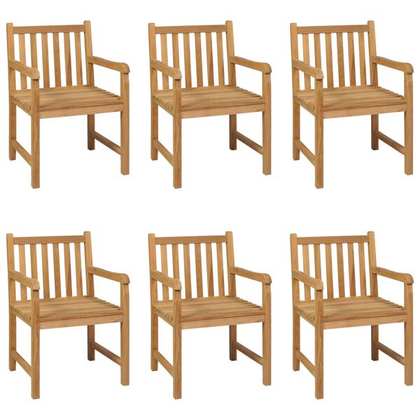 vidaXL Set de mobilier de grădină cu 7 piese, 160x80 cm, lemn masiv de tec