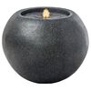 HEISSNER F&acirc;nt&acirc;nă de terasă, sferă cu LED, negru, 44x44x36 cm