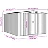 vidaXL Șopron de grădină, 257x298x178 cm, maro, metal