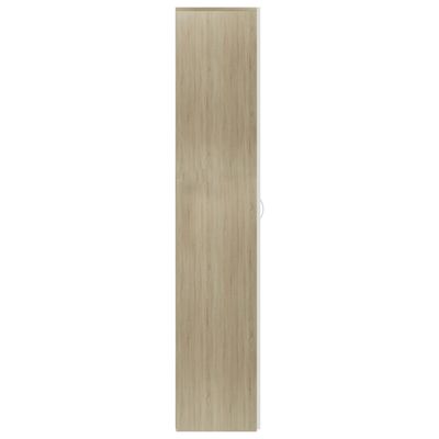 vidaXL Pantofar, alb și stejar sonoma, 80x35,5x180 cm, PAL