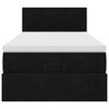 vidaXL Cadru de pat otoman cu saltea, catifea neagră 90x190cm