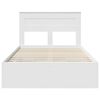 vidaXL Cadru de pat cu sertar Alb 120 x 200 cm Lemn Ingineresc