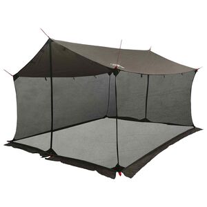 vidaXL Cort de camping cu pereți din plasă Culoare Maro Gri