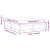 vidaXL Pat cu saltea, maro ceruit, 160x200 cm, lemn masiv pin