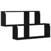 vidaXL Raft de perete Stejar Negru 76 x 15 x 53 cm Lemn compozit