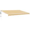 vidaXL Copertină retractabilă automată, galben și alb, 4x3 m