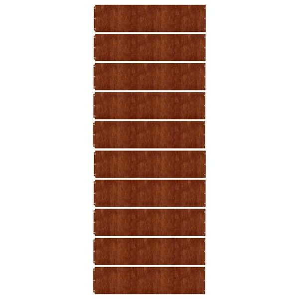 vidaXL Borduri de gazon 10 buc. 25x103 cm oțel Corten flexibil
