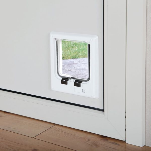 TRIXIE Ușă acces pisici 4 căi electromagnetică alb 21,1x24,4 cm 3869