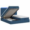 vidaXL Pat Ottoman cu Saltea și LED albastru 180 x 200 cm Țesătură
