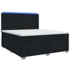 vidaXL Pat boxspring cu saltea Negru 140 x 200 cm Țesătură