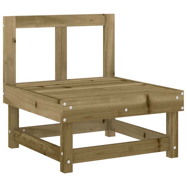 vidaXL Canapea de mijloc cu perne, lemn de pin tratat