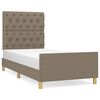 vidaXL Cadru de pat fără saltea Taupe 80x200 cm țesătură