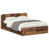 vidaXL Cadru de pat cu depozitare cu headboard Lemn vechi 150 x 200 cm