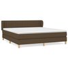 vidaXL Pat box spring cu saltea, maro &icirc;nchis, 160x200 cm, textil