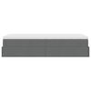 vidaXL Cadru pat otoman cu saltea țesătură gri închis 90x200 cm