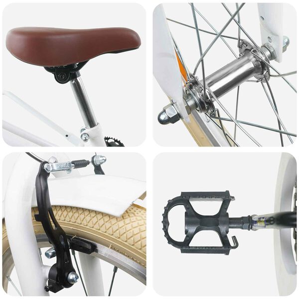 vidaXL Bicicletă pentru Copii 20 Inci 6-11 Alb