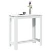 vidaXL Masă de bar, alb, 102x50x103,5 cm, lemn prelucrat