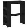 vidaXL Masă de bar cu suporturi, stejar negru, 90x40x103,5 cm, lemn prelucrat