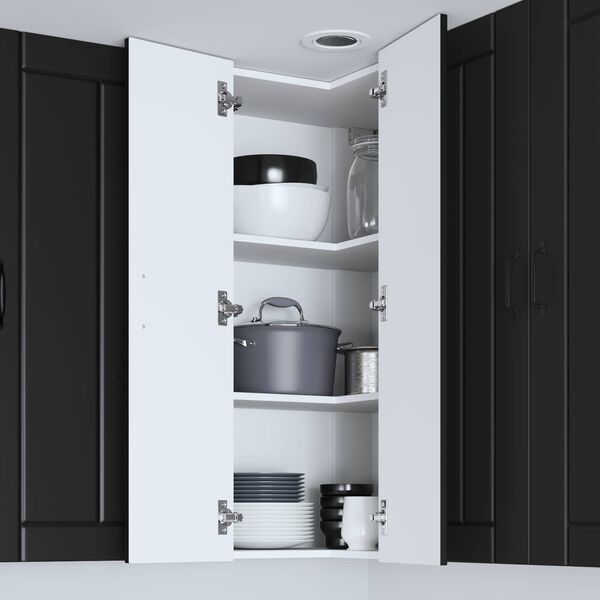 vidaXL Dulap de bucătărie Lucca Negru 57 x 57 x 100 cm Lemn prelucrat