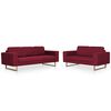 vidaXL Set de canapele, 2 piese, bordo, material textil