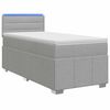 vidaXL Pat boxspring cu saltea Gri deschis 80 x 200 cm Țesătură