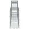 vidaXL Coșuri gabion arcuite 7 buc, 400x30x60/80 cm, fier galvanizat