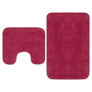 vidaXL Set covorașe baie, 2 buc., textil, fucsia