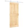 vidaXL Ușă glisantă Natural și Alb 85 x 210 cm Lemn de Pin Solid