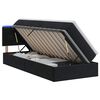 vidaXL Pat cu LED și saltea Negru 100 x 200 cm Catifea